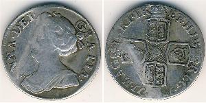 1 Sixpence / 6 Penny Royaume de Grande-Bretagne (1707-1801) Argent Anne (reine de Grande-Bretagne)(1665-1714)