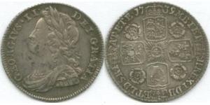 1 Sixpence / 6 Penny Royaume de Grande-Bretagne (1707-1801) Argent George II (1683-1760)