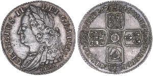 1 Sixpence / 6 Penny Royaume de Grande-Bretagne (1707-1801) Argent George II (1683-1760)