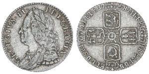 1 Sixpence / 6 Penny Royaume de Grande-Bretagne (1707-1801) Argent George II (1683-1760)