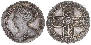 1 Sixpence / 6 Penny Royaume de Grande-Bretagne (1707-1801) Argent Anne (reine de Grande-Bretagne)(1665-1714)