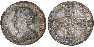 1 Sixpence / 6 Penny Royaume de Grande-Bretagne (1707-1801) Argent Anne (reine de Grande-Bretagne)(1665-1714)