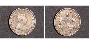 1 Sixpence / 6 Penny Ôstralie (1788 - 1939) Argent Édouard VII (1841-1910)