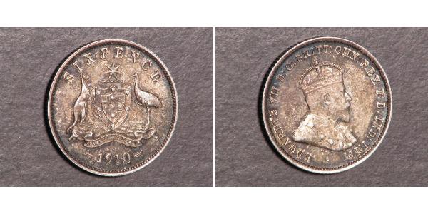 1 Sixpence / 6 Penny Ôstralie (1788 - 1939) Argent Édouard VII (1841-1910)
