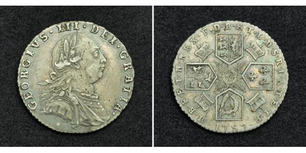 1 Sixpence / 6 Penny Regno Unito  Argento Giorgio III (1738-1820)