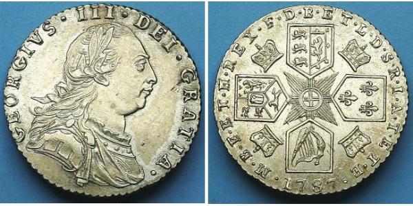 1 Sixpence / 6 Penny Regno Unito  Argento Giorgio III (1738-1820)