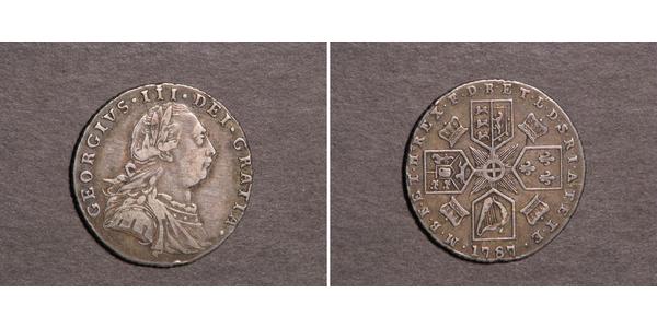 1 Sixpence / 6 Penny Regno Unito  Argento Giorgio III (1738-1820)