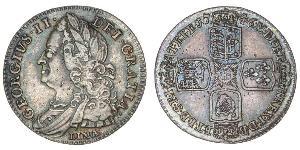 1 Sixpence / 6 Penny Regno Unito di Gran Bretagna (1707-1801) Argento Giorgio II (1683-1760)