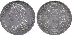 1 Sixpence / 6 Penny Regno Unito di Gran Bretagna (1707-1801) Argento Giorgio II (1683-1760)