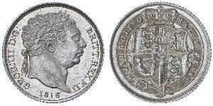 1 Sixpence / 6 Penny Regno Unito di Gran Bretagna e Irlanda (1801-1922) Argento Giorgio III (1738-1820)