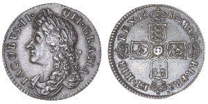 1 Sixpence / 6 Penny Regno d