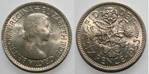 1 Sixpence / 6 Penny United Kingdom (1922-) Copper/Nickel Elizabeth II (1926-2022)