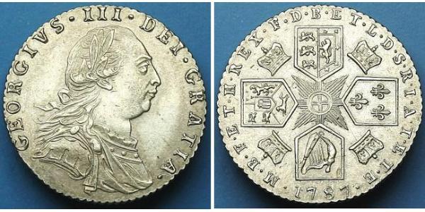1 Sixpence / 6 Penny Reino Unido Plata Jorge III (1738-1820)