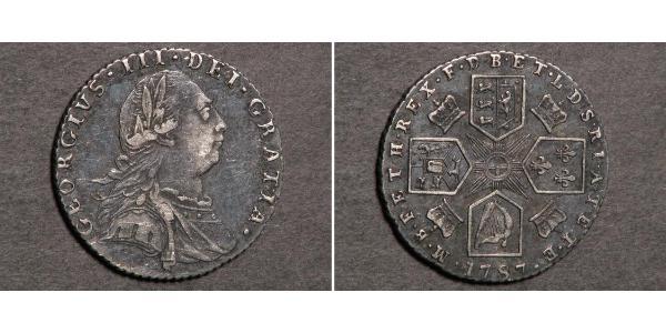 1 Sixpence / 6 Penny Reino Unido Plata Jorge III (1738-1820)