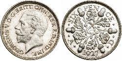 1 Sixpence / 6 Penny Reino Unido (1922-) Plata Jorge V (1865-1936)