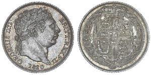 1 Sixpence / 6 Penny Reino Unido de Gran Bretaña e Irlanda (1801-1922) Plata Jorge III (1738-1820)