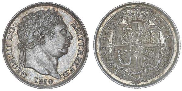 1 Sixpence / 6 Penny Reino Unido de Gran Bretaña e Irlanda (1801-1922) Plata Jorge III (1738-1820)