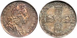 1 Sixpence / 6 Penny Reino de Inglaterra (927-1649,1660-1707) Plata Guillermo III (1650-1702)