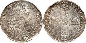 1 Sixpence / 6 Penny Reino de Inglaterra (927-1649,1660-1707) Plata Guillermo III (1650-1702)