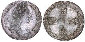 1 Sixpence / 6 Penny Königreich England (927-1649,1660-1707) Silber Wilhelm III (1650-1702)