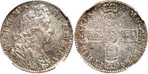 1 Sixpence / 6 Penny Königreich England (927-1649,1660-1707) Silber Wilhelm III (1650-1702)