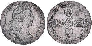 1 Sixpence / 6 Penny Königreich England (927-1649,1660-1707) Silber Wilhelm III (1650-1702)