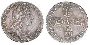 1 Sixpence / 6 Penny Königreich England (927-1649,1660-1707) Silber Wilhelm III (1650-1702)
