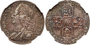 1 Sixpence / 6 Penny Königreich Großbritannien (1707-1801) Silber Georg II (1683-1760)