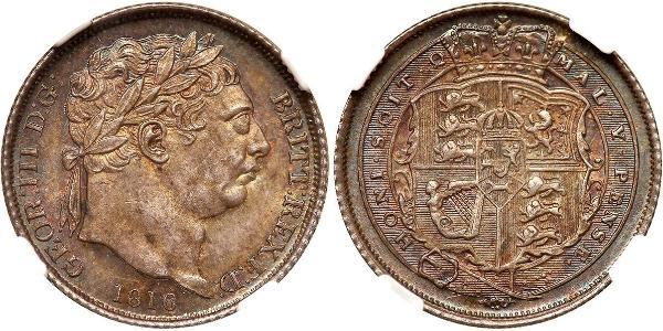 1 Sixpence / 6 Penny Vereinigtes Königreich von Großbritannien und Irland (1801-1922) Silber Georg III (1738-1820)