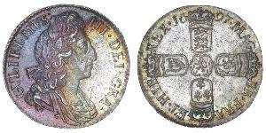 1 Sixpence / 6 Penny Kingdom of England (927-1649,1660-1707) Silver William III (1650-1702)