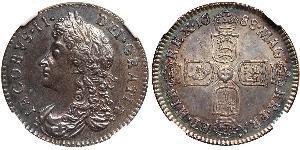 1 Sixpence / 6 Penny Kingdom of England (927-1649,1660-1707) Silver James II (1633-1701)