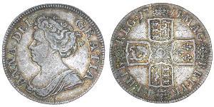 1 Sixpence / 6 Penny Kingdom of Great Britain (1707-1801) Silver Anne, Queen of Great Britain (1665-1714)