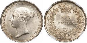 1 Sixpence / 6 Penny United Kingdom of Great Britain and Ireland (1801-1922) Silver Victoria (1819 - 1901)