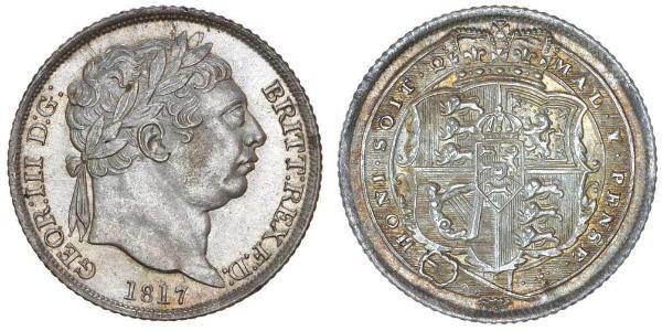 1 Sixpence / 6 Penny United Kingdom of Great Britain and Ireland (1801-1922) Silver George III (1738-1820)