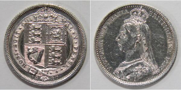 1 Sixpence / 6 Penny United Kingdom of Great Britain and Ireland (1801-1922) Silver Victoria (1819 - 1901)