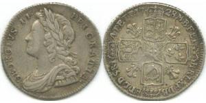 1 Sixpence / 6 Penny 大不列顛王國 (1707 - 1800) 銀 乔治二世 (大不列颠) (1683 - 1760)