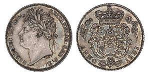 1 Sixpence / 6 Penny 大不列颠及爱尔兰联合王国 (1801 - 1922) 銀 喬治四世 (1762-1830)