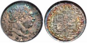 1 Sixpence / 6 Penny 大不列颠及爱尔兰联合王国 (1801 - 1922) 銀 喬治三世 (1738-1820)