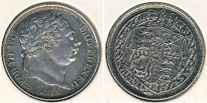 1 Sixpence / 6 Penny 大不列颠及爱尔兰联合王国 (1801 - 1922) 銀 喬治三世 (1738-1820)
