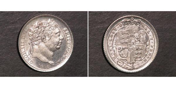 1 Sixpence / 6 Penny 大不列颠及爱尔兰联合王国 (1801 - 1922) 銀 喬治三世 (1738-1820)