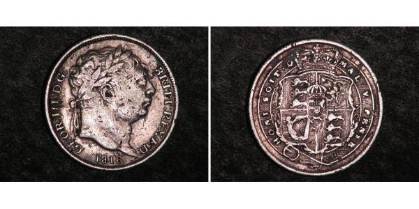 1 Sixpence / 6 Penny 大不列颠及爱尔兰联合王国 (1801 - 1922) 銀 喬治三世 (1738-1820)