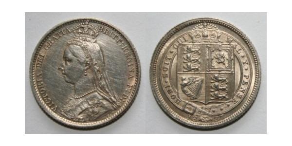 1 Sixpence / 6 Penny 大不列颠及爱尔兰联合王国 (1801 - 1922) 銀 维多利亚 (英国君主)