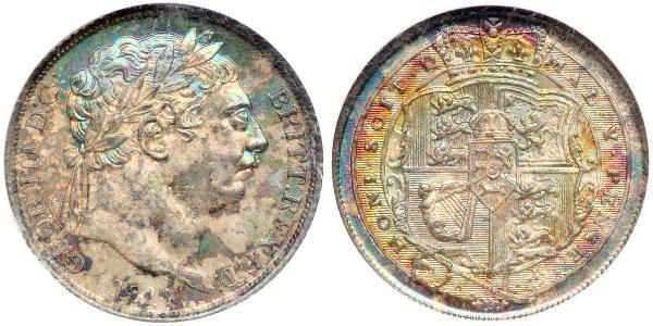 1 Sixpence / 6 Penny 大不列颠及爱尔兰联合王国 (1801 - 1922) 銀 喬治三世 (1738-1820)