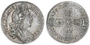 1 Sixpence / 6 Penny 英格兰王国 銀 威廉三世 (奥兰治)