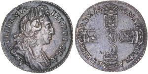 1 Sixpence / 6 Penny 英格兰王国 銀 威廉三世 (奥兰治)