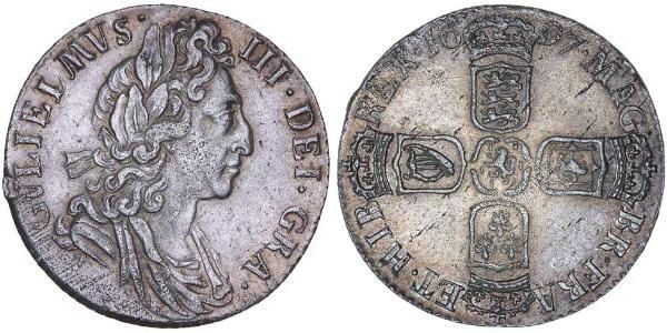 1 Sixpence / 6 Penny 英格兰王国 銀 威廉三世 (奥兰治)