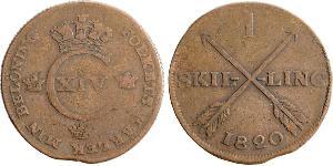 1 Skilling United Kingdoms of Sweden and Norway (1814-1905) Copper 