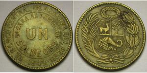 1 Sol Peru Messing 