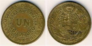 1 Sol Perù Ottone 