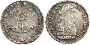 1 Sol Bolivia (1825 - ) Plata 